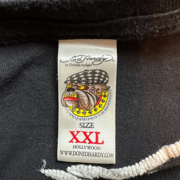 Ed Hardy Women’s Born to Raise Hell Shirt Size XXL EUC - Picture 3 of 4